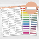 Offset Color and Outline Appointment Box Planner Stickers | L-408