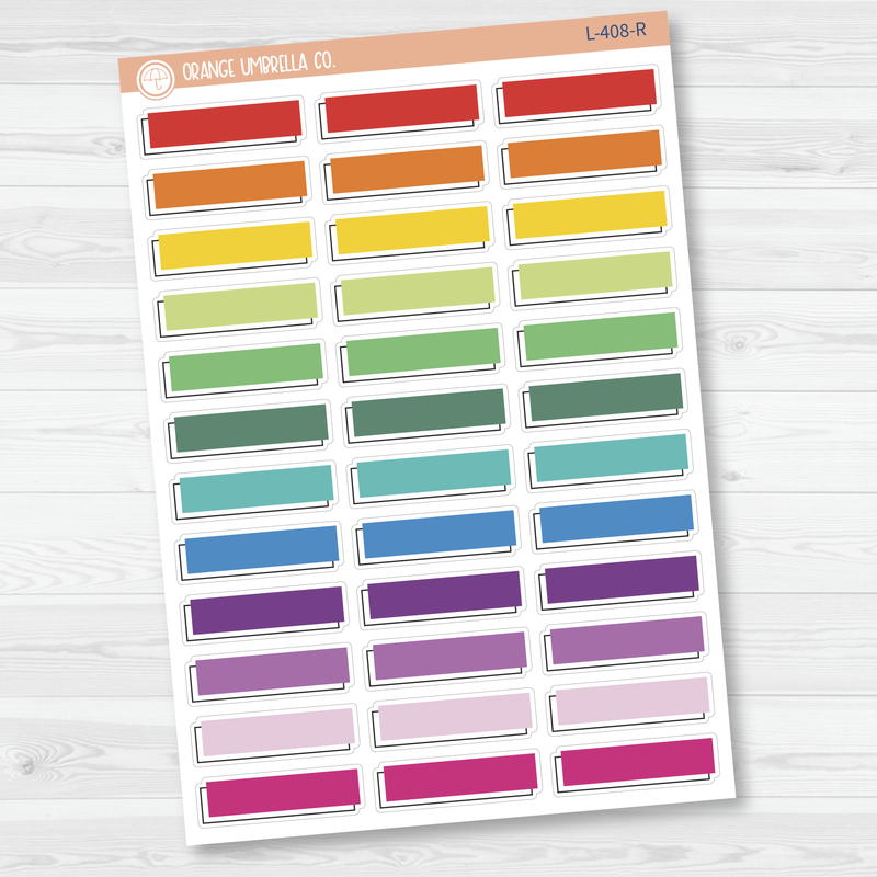 Offset Color and Outline Appointment Box Planner Stickers | L-408