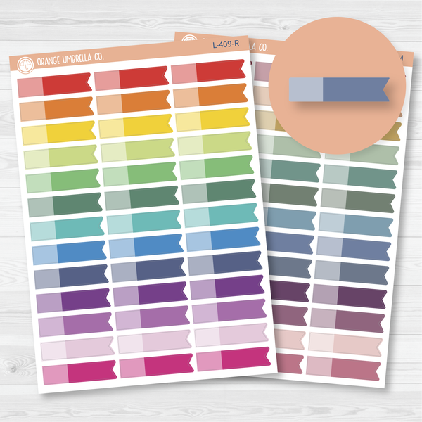 Two-Tone Appointment Flag Planner Stickers | L-409