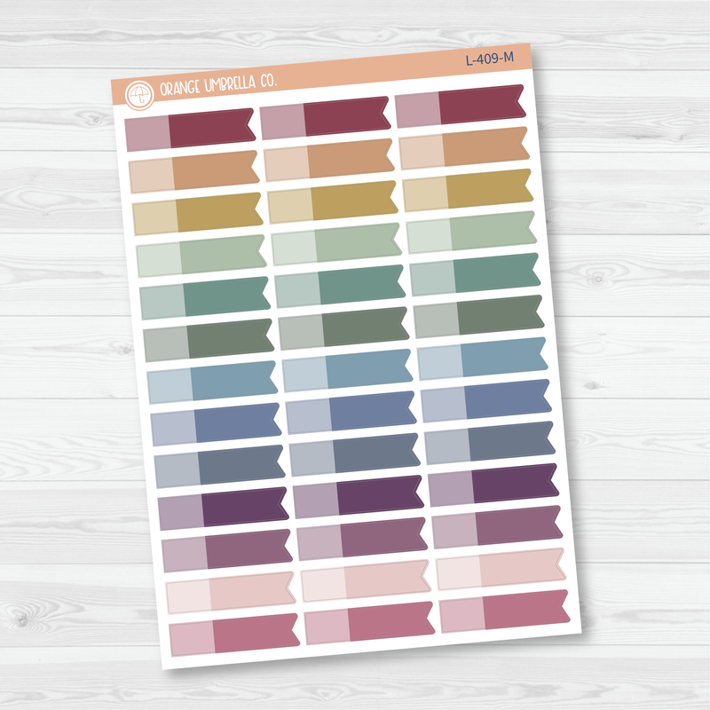Two-Tone Appointment Flag Planner Stickers | L-409