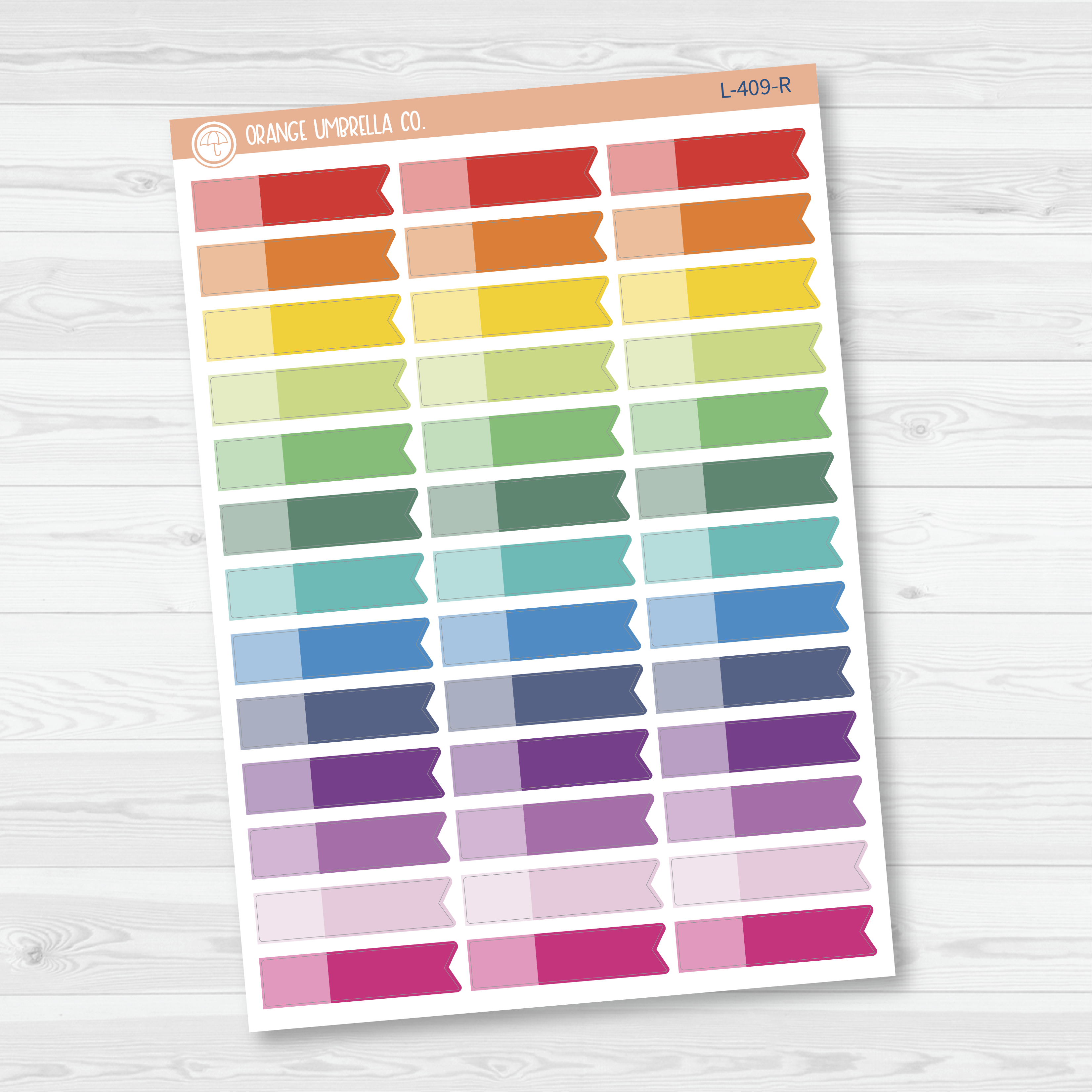 Two-Tone Appointment Flag Planner Stickers | L-409
