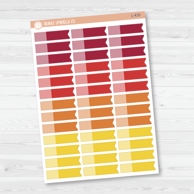 Two-Tone Appointment Flag Planner Stickers | Bright | L-410 / L-411 / L-412