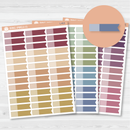 Two-Tone Appointment Flag Planner Stickers | Muted | L-413 / L-414 / L-415