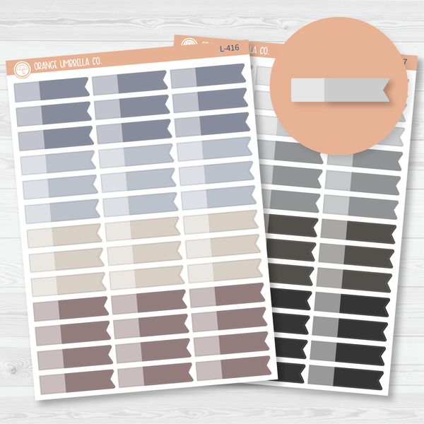 Two-Tone Appointment Flag Planner Stickers | Neutral | L-416 / L-417