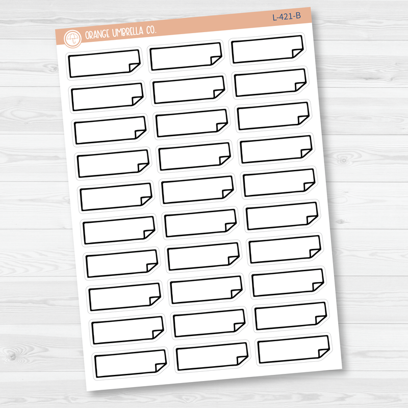 Folded Corner Planner Stickers | L-421