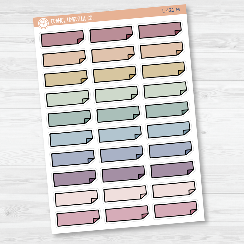 Folded Corner Planner Stickers | L-421