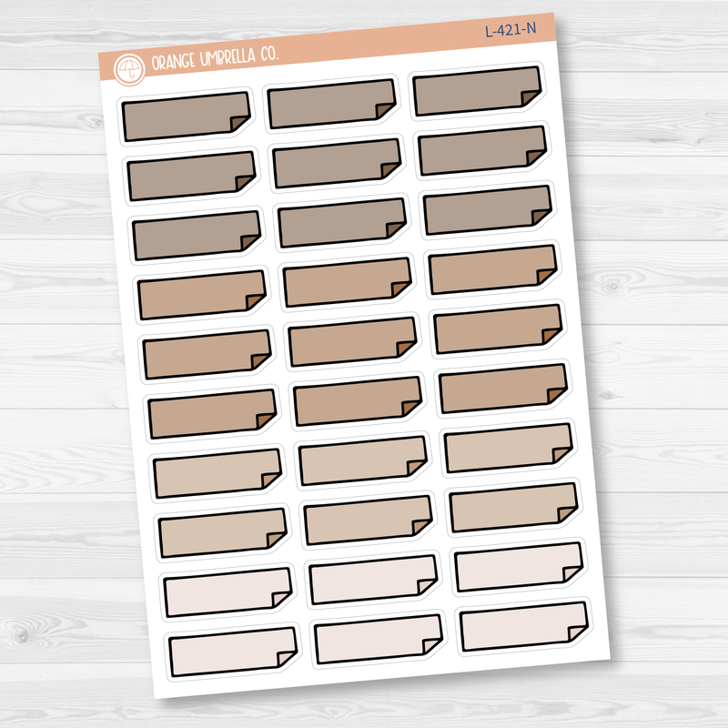 Folded Corner Planner Stickers | L-421