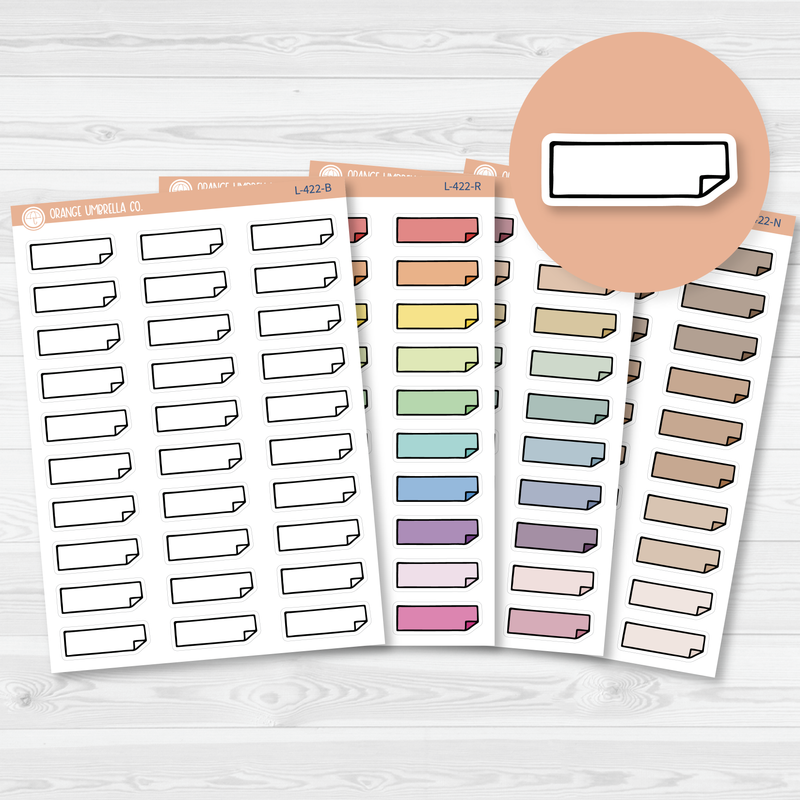 Hobonichi Folded Corner Planner Stickers | L-422