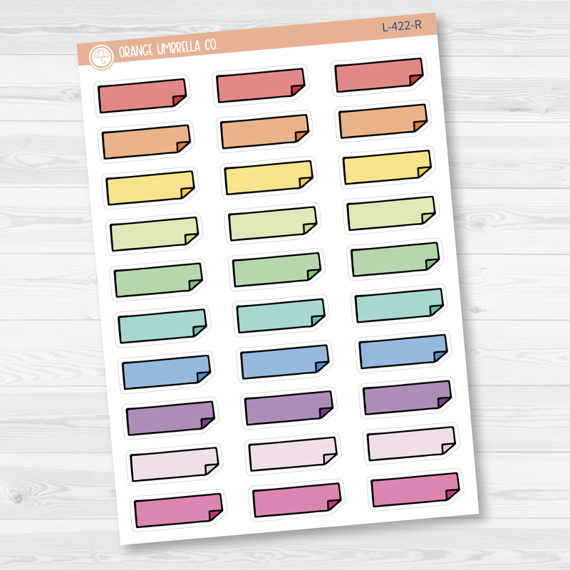 Hobonichi Folded Corner Planner Stickers | L-422