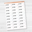 Watching Stitched Quarter Box Planner Stickers | L-423