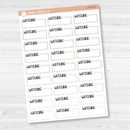 Watching Stitched Quarter Box Planner Stickers | L-423