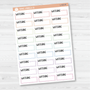 Watching Stitched Quarter Box Planner Stickers | L-423