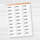 Listening Stitched Quarter Box Planner Stickers | L-425