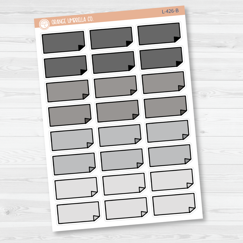 Folded Corner Planner Stickers | L-426