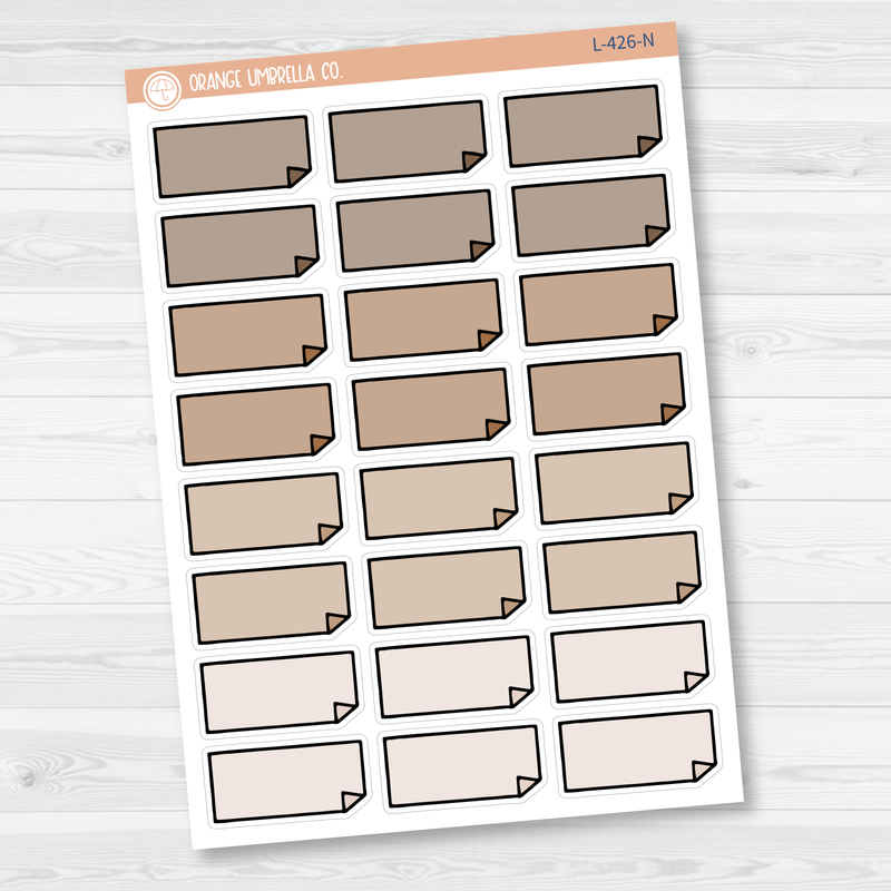 Folded Corner Planner Stickers | L-426