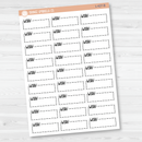 Work Stitched Quarter Box Planner Stickers | L-427