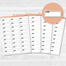 Work Stitched Quarter Box Planner Stickers | L-427