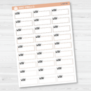 Work Stitched Quarter Box Planner Stickers | L-427