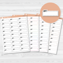 Appt Stitched Quarter Box Planner Stickers | L-428