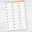 Call, To Call Stitched Quarter Box Planner Stickers | L-431
