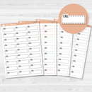 Call, To Call Stitched Quarter Box Planner Stickers | L-431
