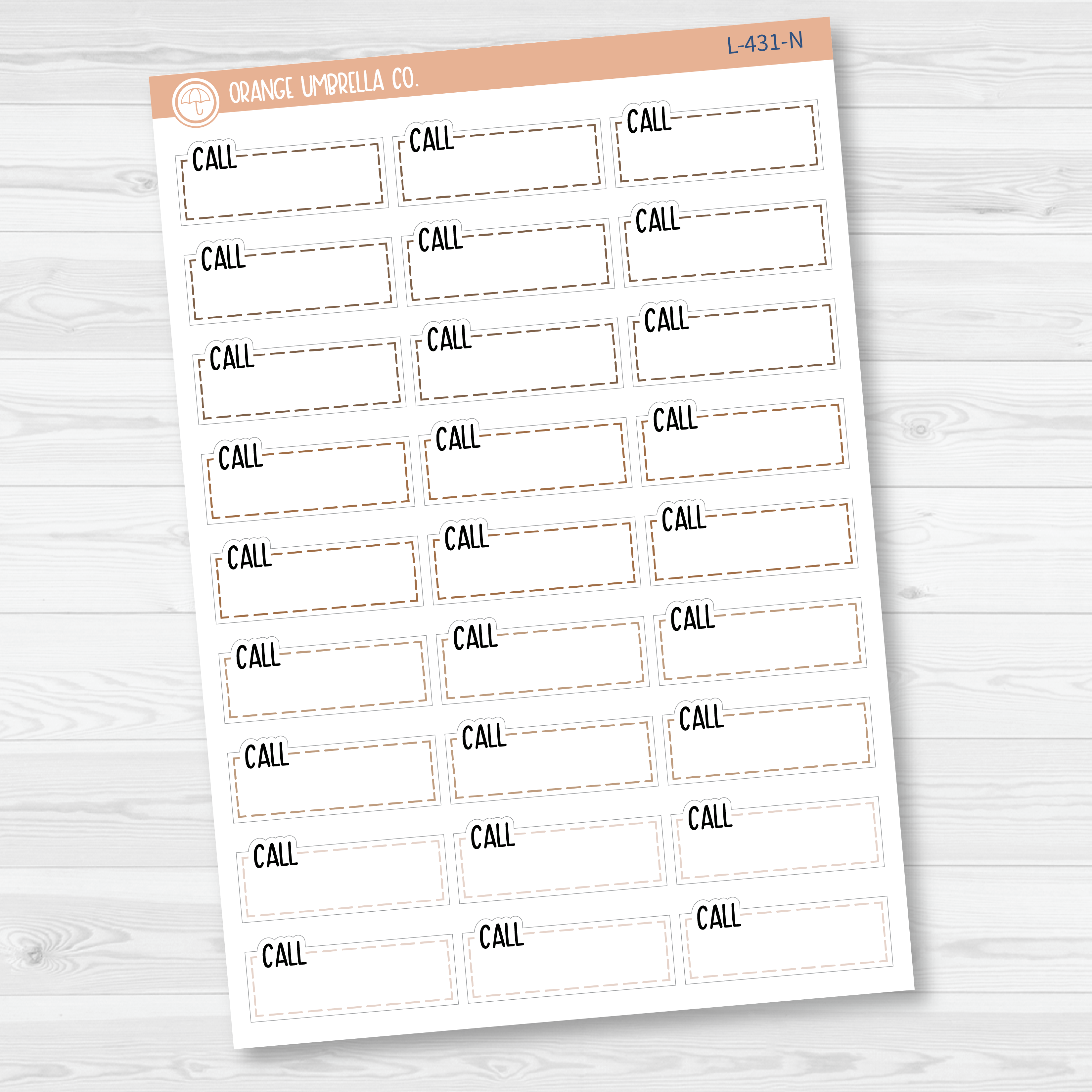 Call, To Call Stitched Quarter Box Planner Stickers | L-431