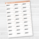 Workout Stitched Quarter Box Planner Stickers | L-432