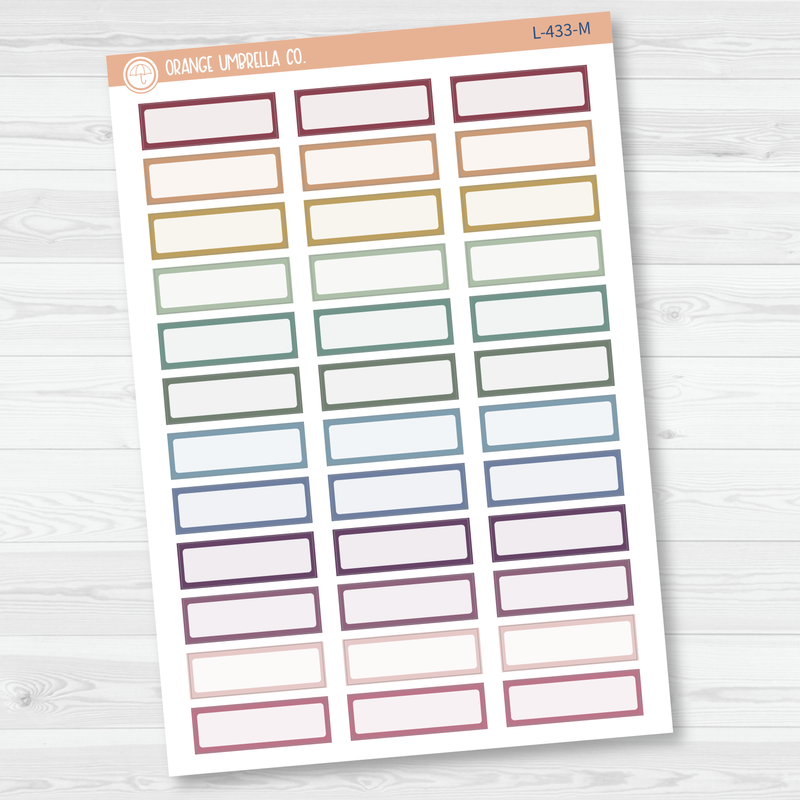 Hobonichi Label Quarter Box Planner Stickers | L-433