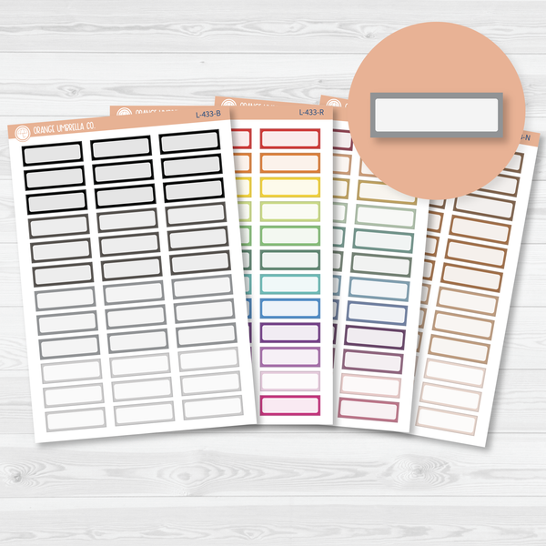 Hobonichi Label Quarter Box Planner Stickers | L-433