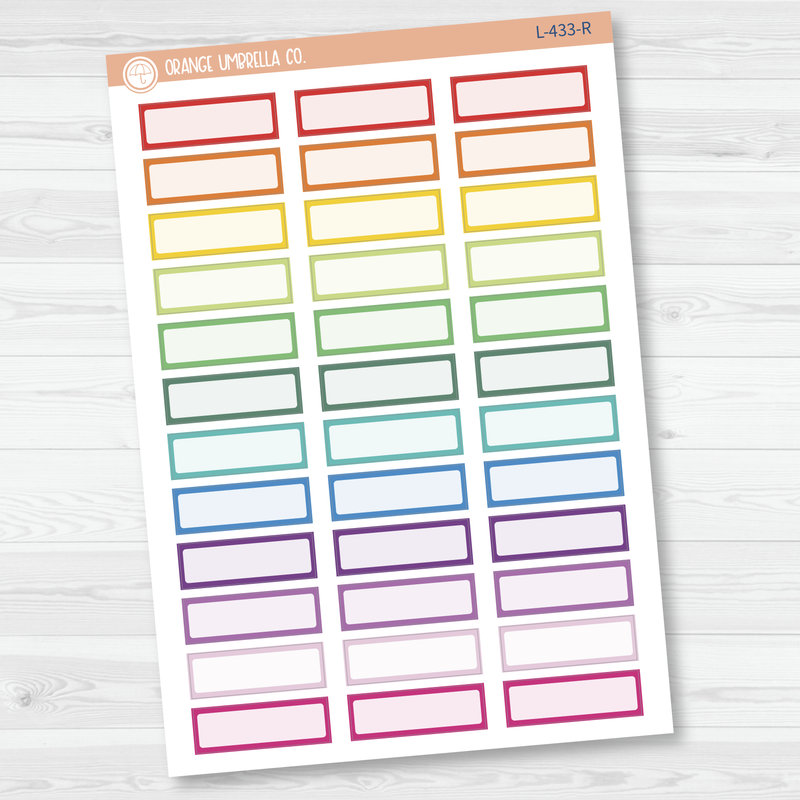 Hobonichi Label Quarter Box Planner Stickers | L-433