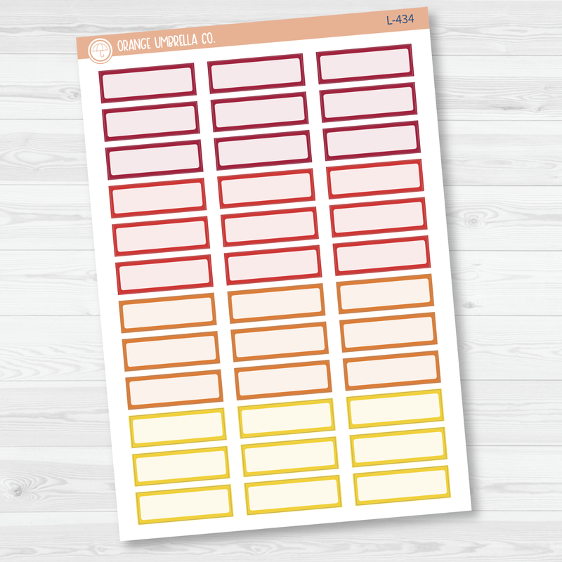 Hobonichi Label Quarter Box Planner Stickers | Brights | L-434-L-436