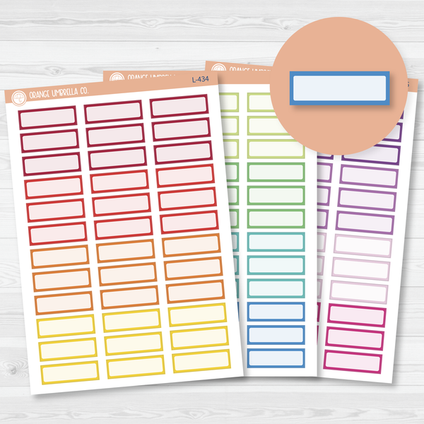 Hobonichi Label Quarter Box Planner Stickers | Brights | L-434-L-436