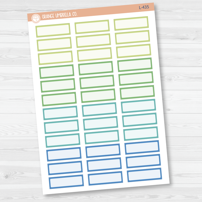 Hobonichi Label Quarter Box Planner Stickers | Brights | L-434-L-436