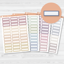 Hobonichi Label Quarter Box Planner Stickers | Muted | L-437-L-440