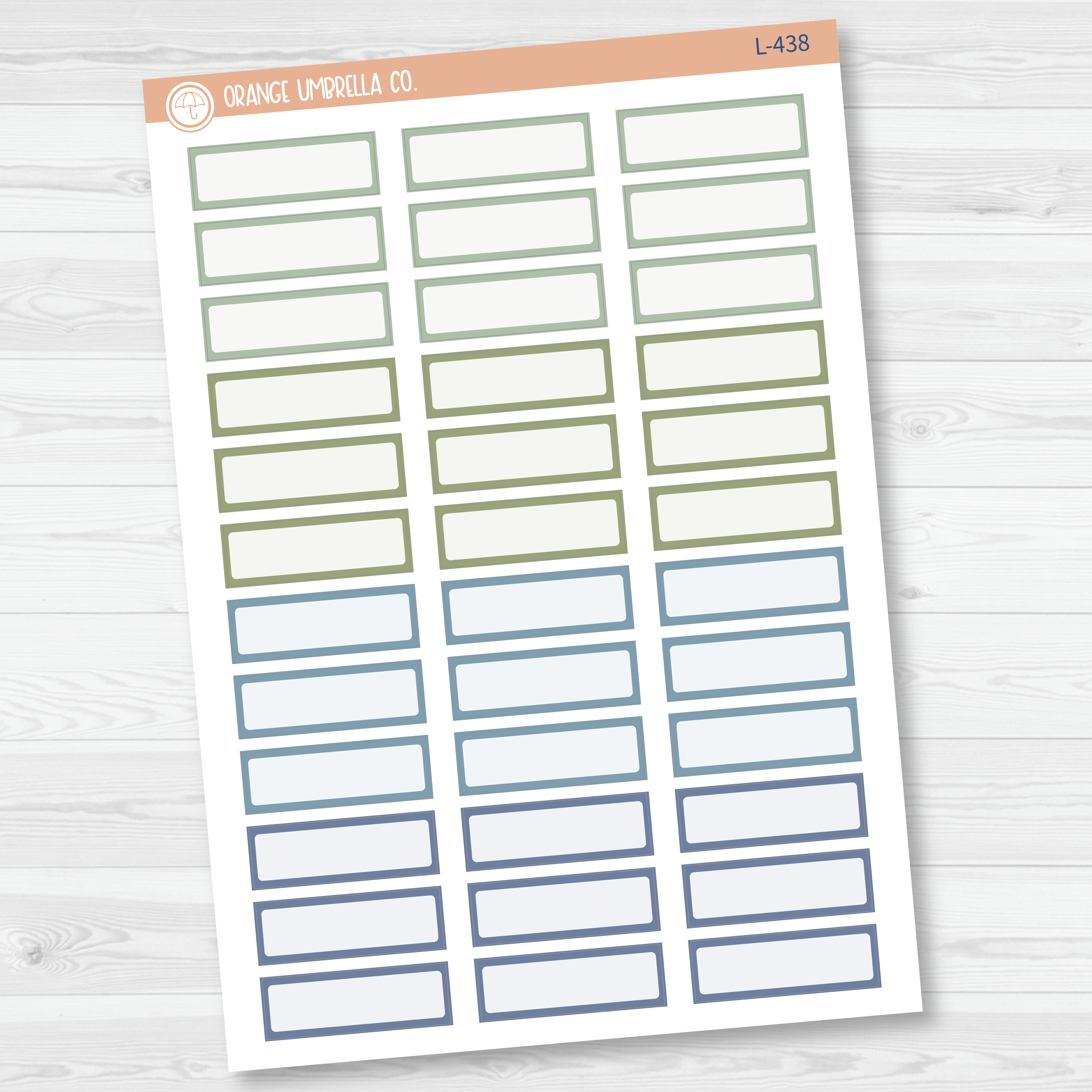 Hobonichi Label Quarter Box Planner Stickers | Muted | L-437-L-440