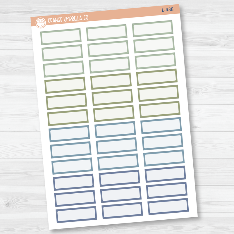 Hobonichi Label Quarter Box Planner Stickers | Muted | L-437-L-440