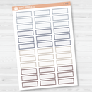 Hobonichi Label Quarter Box Planner Stickers | Muted | L-437-L-440