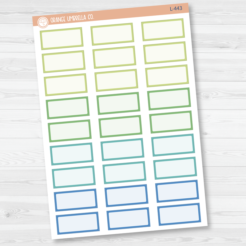 Hobonichi One Third Box Basic Planner Stickers | Brights | L-442-L-443-L-444