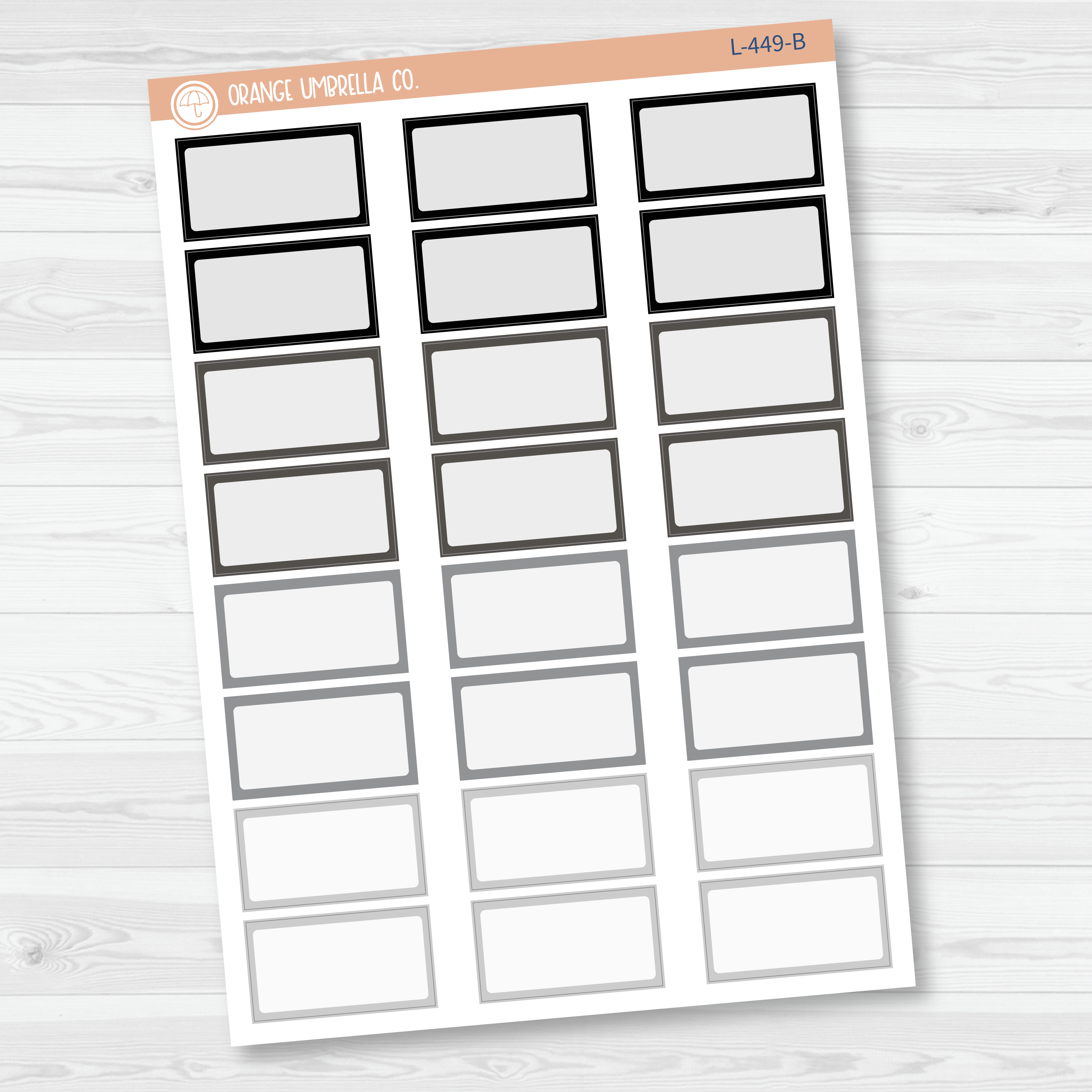 Hobonichi Half Box Basic Planner Stickers | L-449