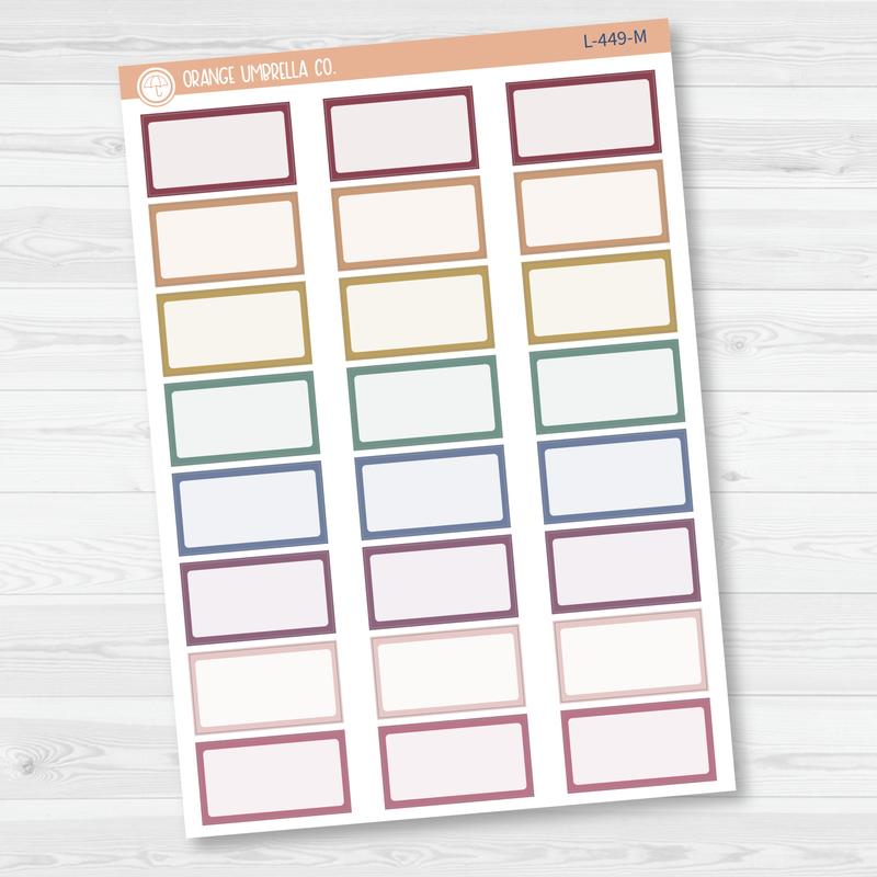 Hobonichi Half Box Basic Planner Stickers | L-449