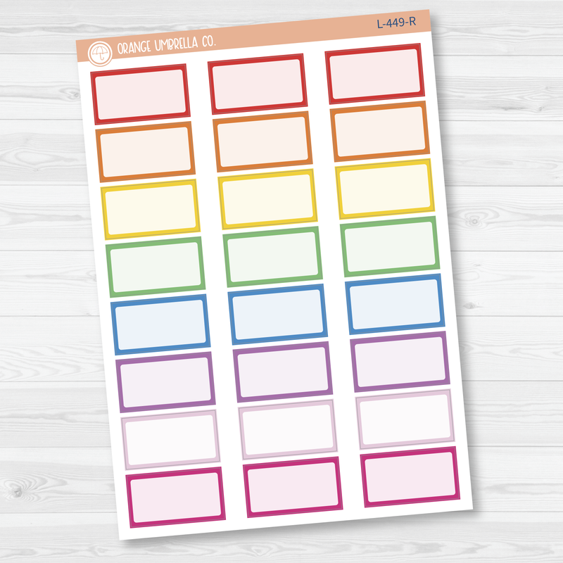 Hobonichi Half Box Basic Planner Stickers | L-449