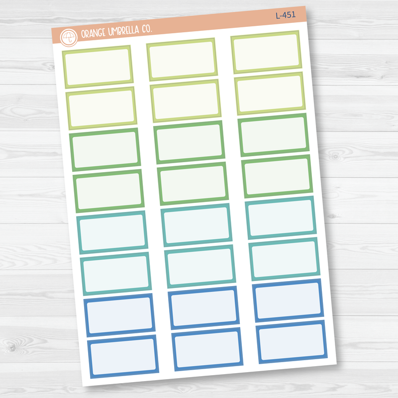 Hobonichi Half Box Basic Planner Stickers | Brights | L-450L-451-L-452