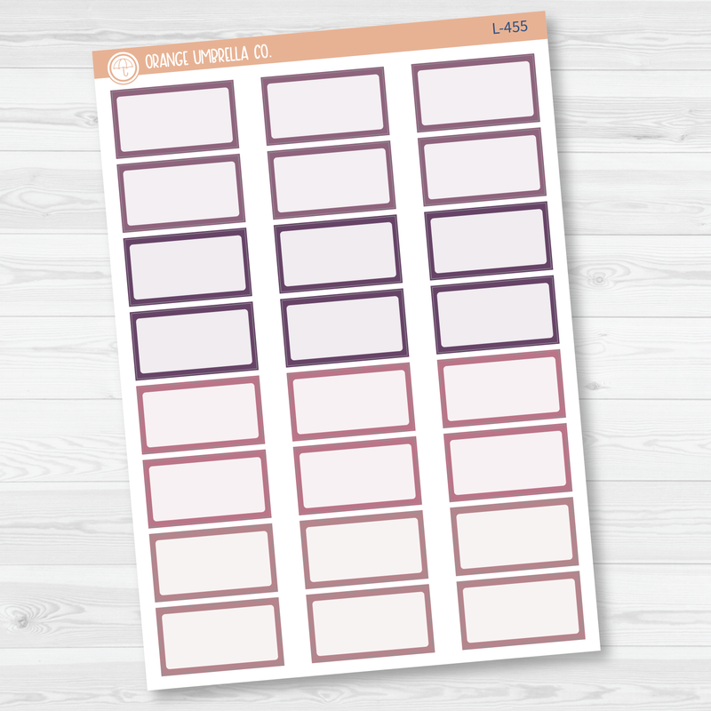 Hobonichi Half Box Basic Planner Stickers | Muted | L-453-L-456