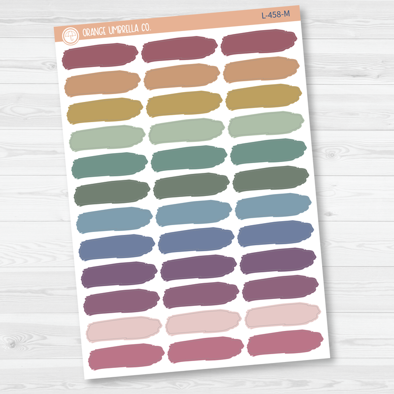 Brush Stroke Label Planner Stickers | L-457-L-458