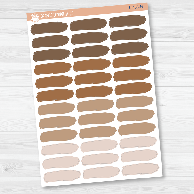 Brush Stroke Label Planner Stickers | L-457-L-458