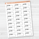 Watching Hobonichi Cousin Stitched Quarter Box Planner Stickers | L-465