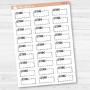 Listening Hobonichi Cousin Stitched Quarter Box Planner Stickers | L-467