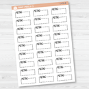 Meeting Hobonichi Cousin Stitched Quarter Box Planner Stickers | L-470