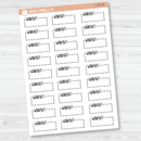 Workout Hobonichi Cousin Stitched Quarter Box Planner Stickers | L-473