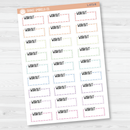 Workout Hobonichi Cousin Stitched Quarter Box Planner Stickers | L-473
